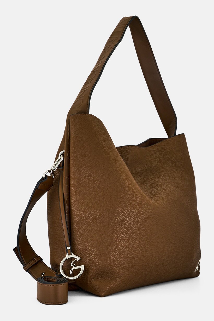 Women Brand Logo Tote Bag, Brown