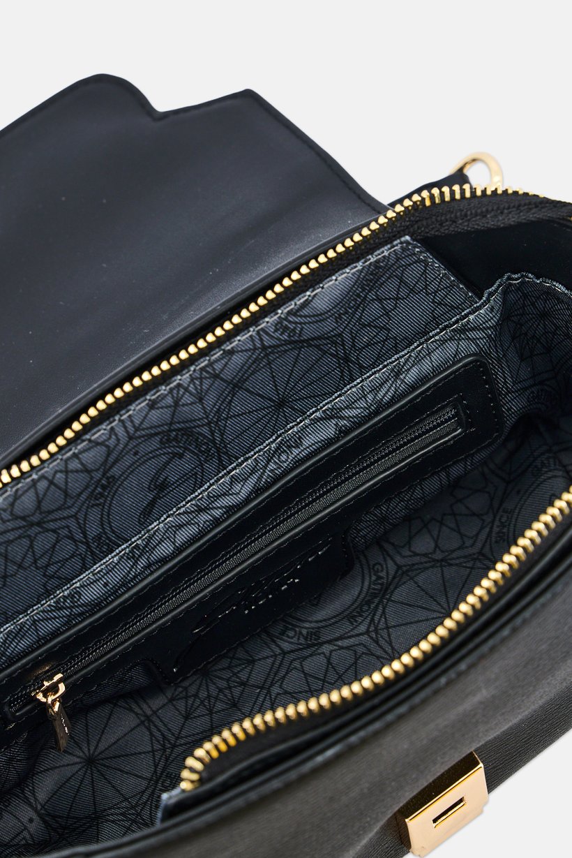Women Brand Logo Cross Body Bag, Black