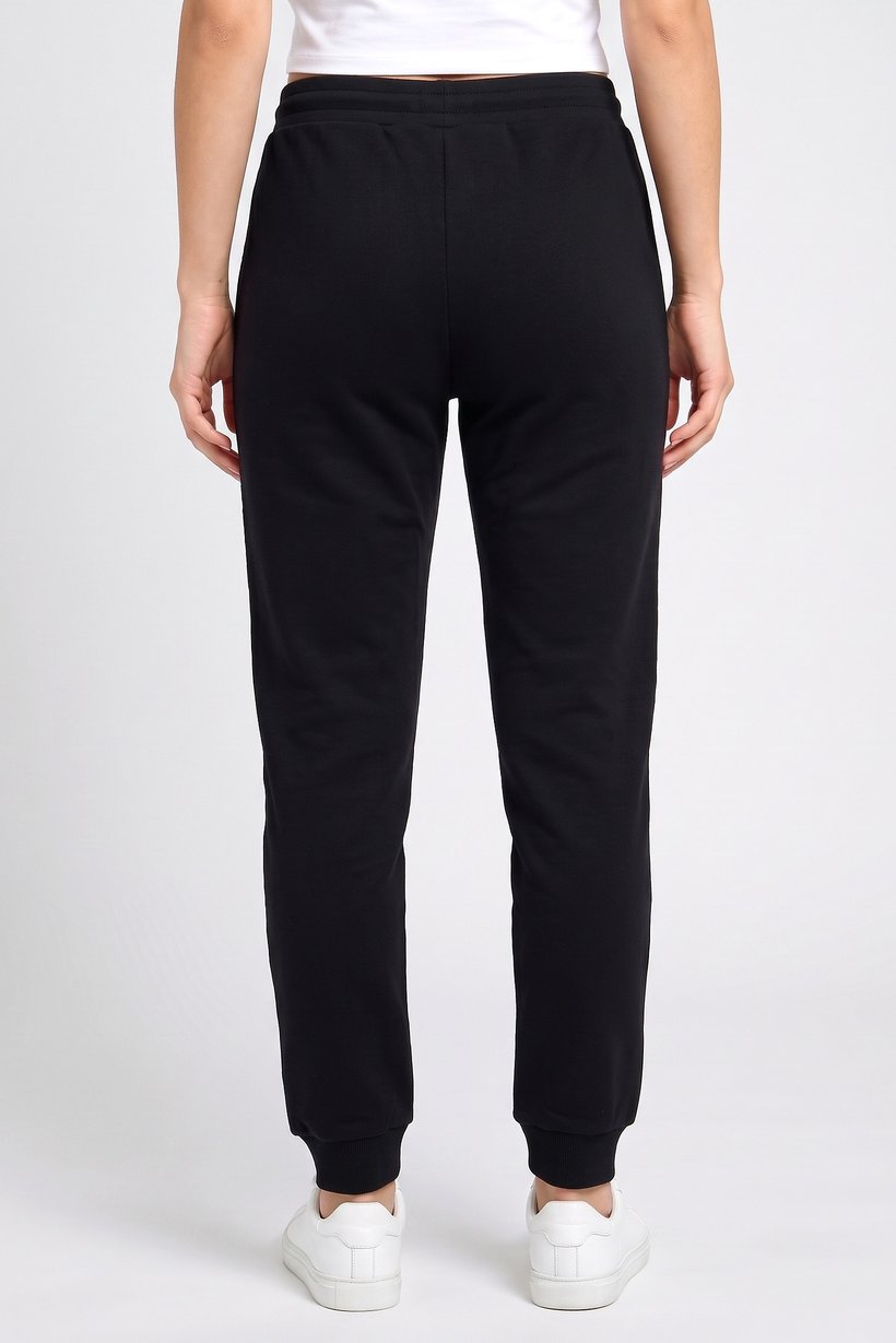 AX Armani Exchange Women Regular Fit Embroidered Logo Jogger Pants, Black