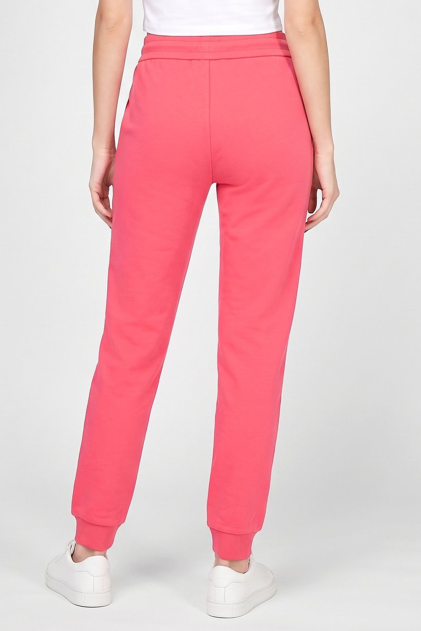 Women Regular Fit Brand Logo Jogger Pants, Pink