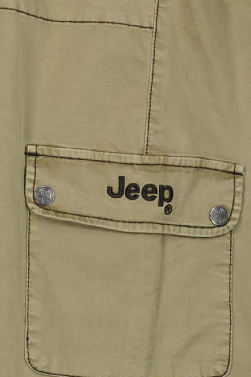 Men Regular Fit Solid Cargo Pants, Olive