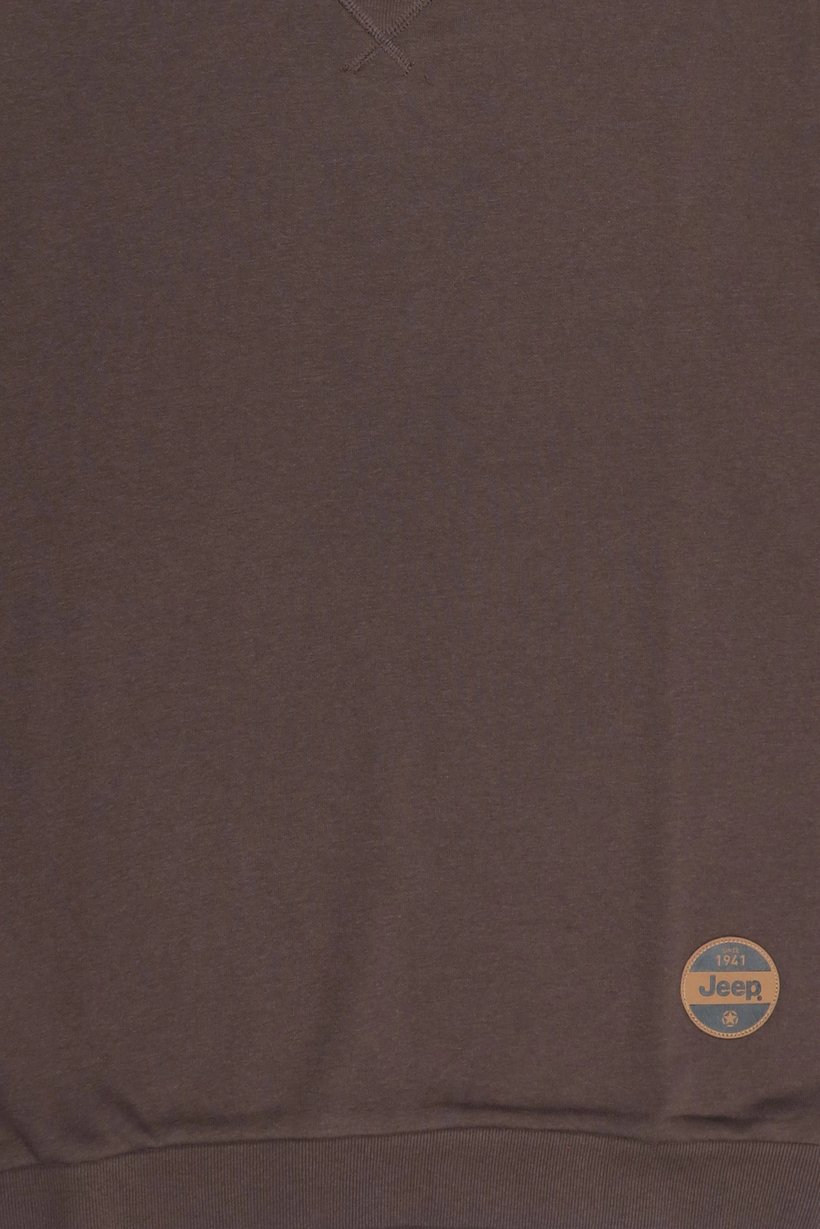Men Brand Logo Long Sleeve Sweatshirt, Dark Brown