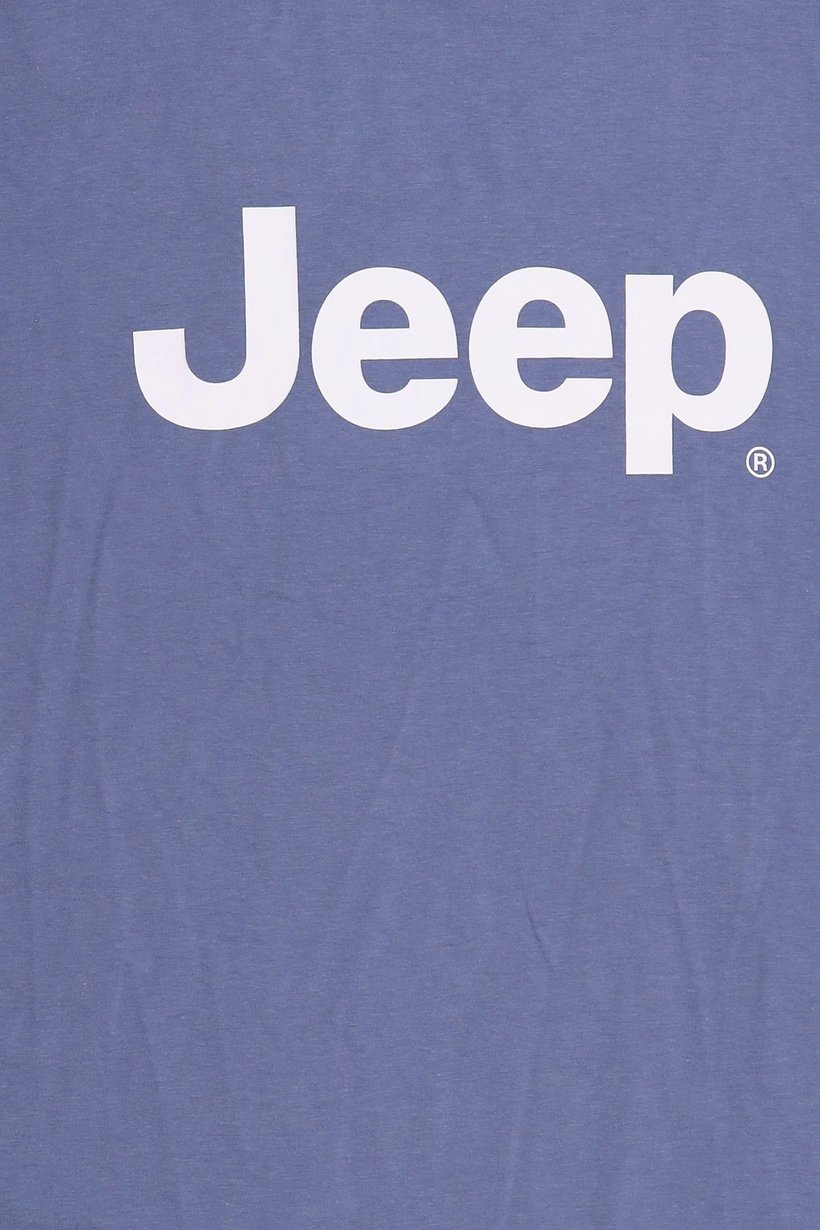 Men Crew Neck Short Sleeve Brand Logo T-Shirt, Slate Blue