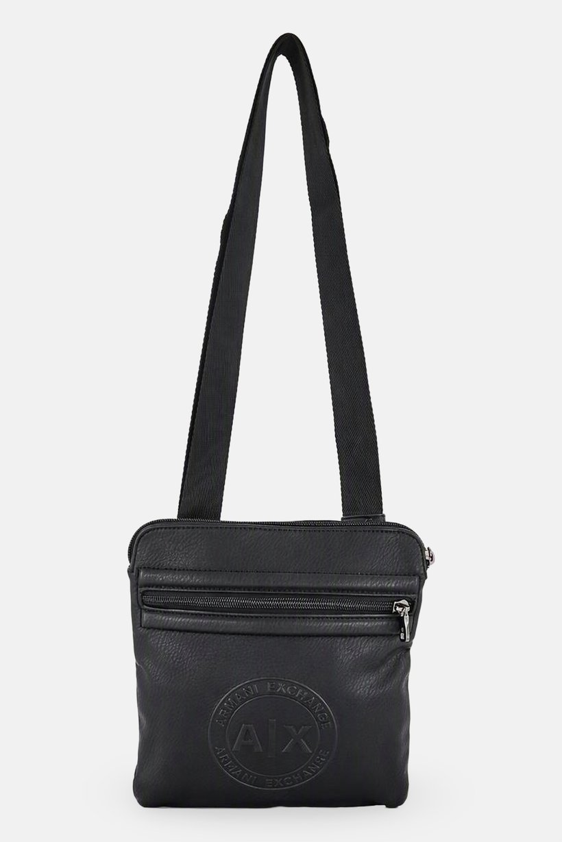 AX Armani Exchange Men Brand Logo Cross Body Bag, Black