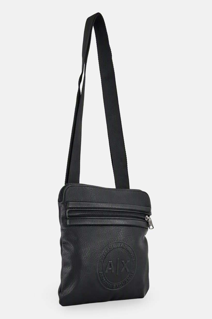 AX Armani Exchange Men Brand Logo Cross Body Bag, Black