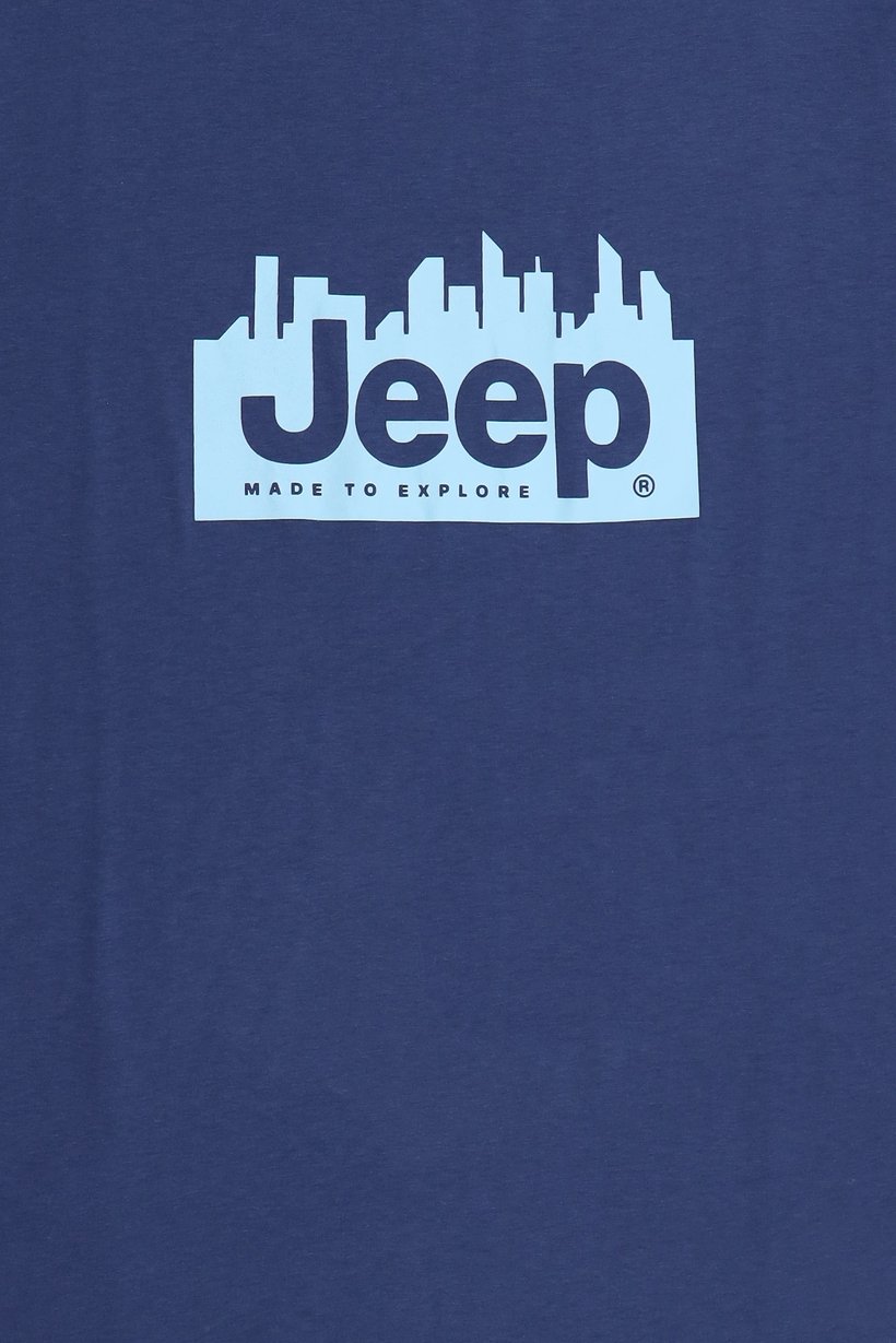 Men Crew Neck Short Sleeve Brand Logo T-Shirt, Navy
