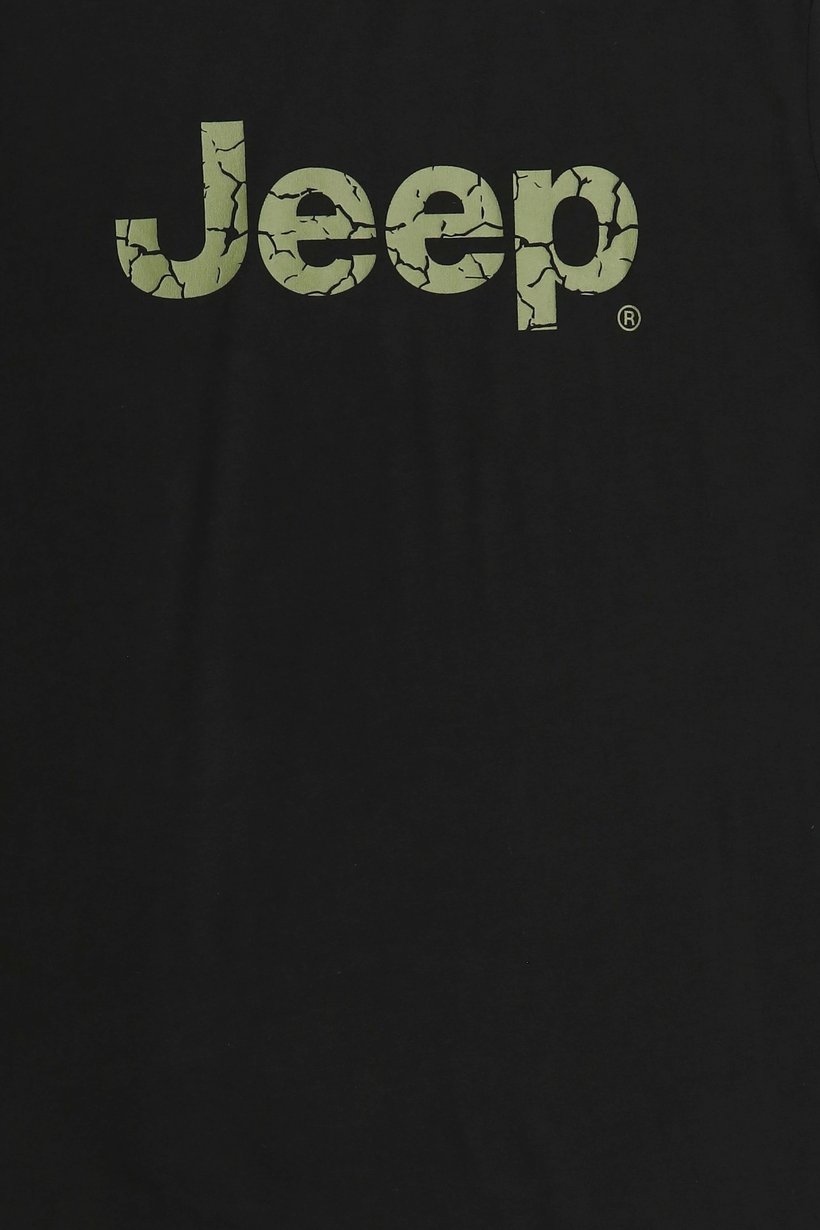 Men Crew Neck Short Sleeve Brand Logo T-Shirt, Black