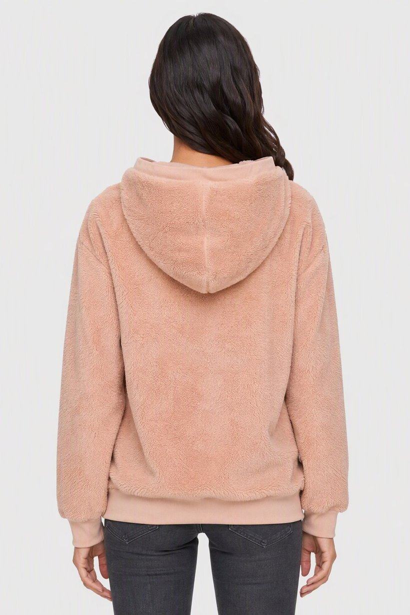 Emporio Armani Women Embroidered Logo Long Sleeve Hoodie, Pink