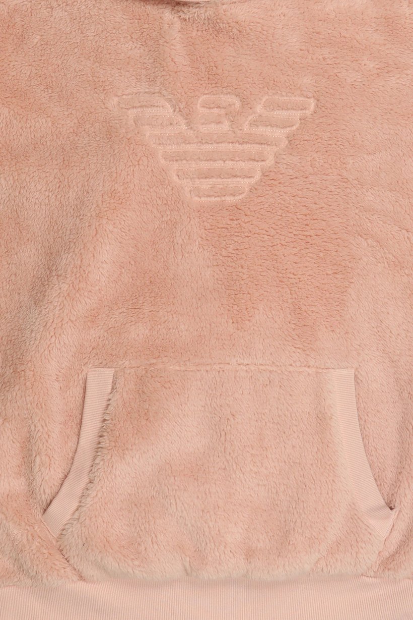 Emporio Armani Women Embroidered Logo Long Sleeve Hoodie, Pink