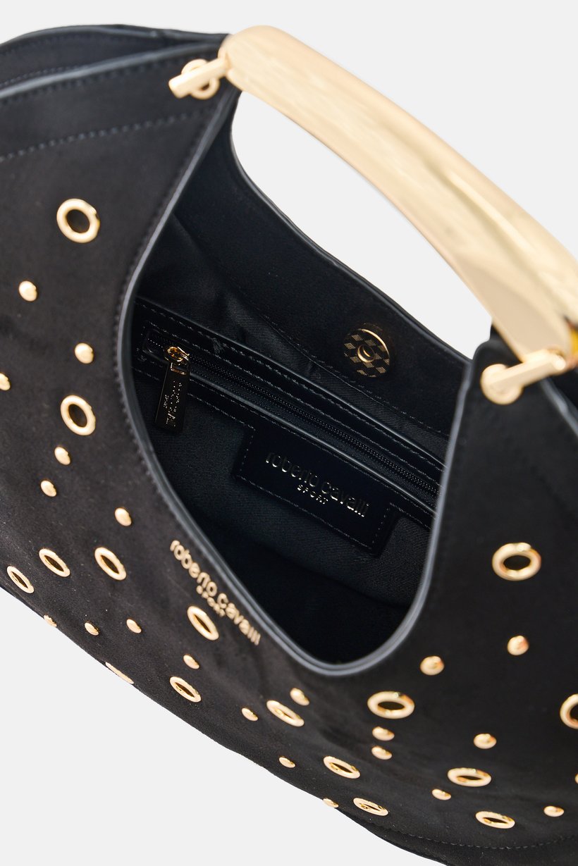 Women Brand Logo Handbag, Black