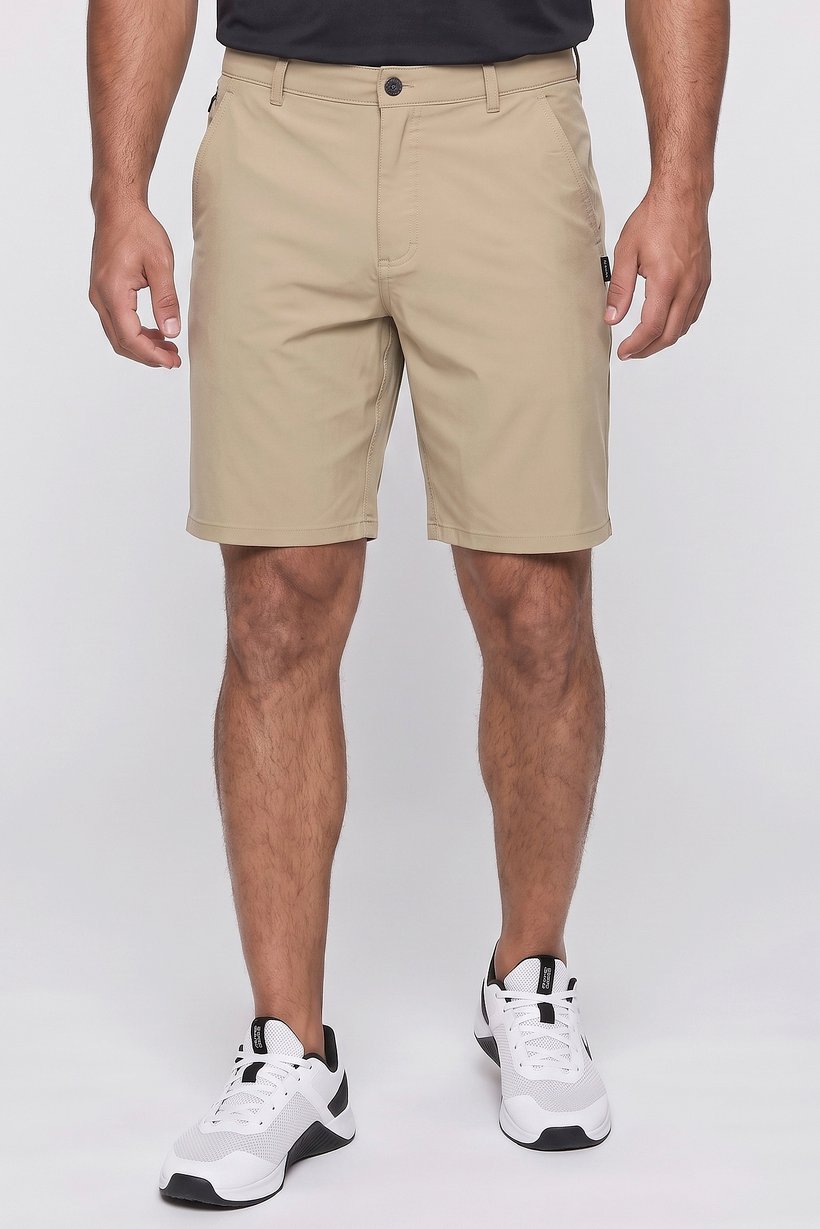 Men Regular Fit Outdoor Shorts, Tan