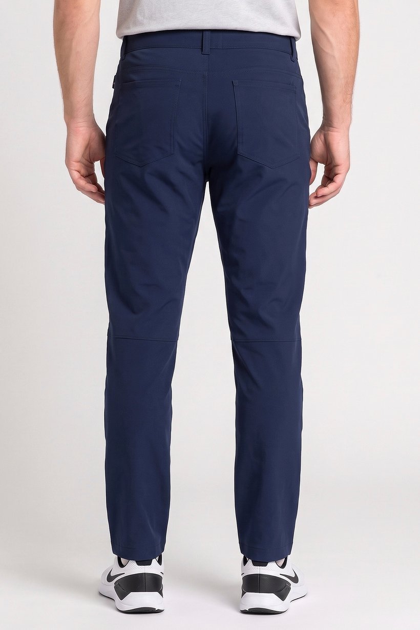 Men Regular Fit Solid Outdoor Track Pants, Navy