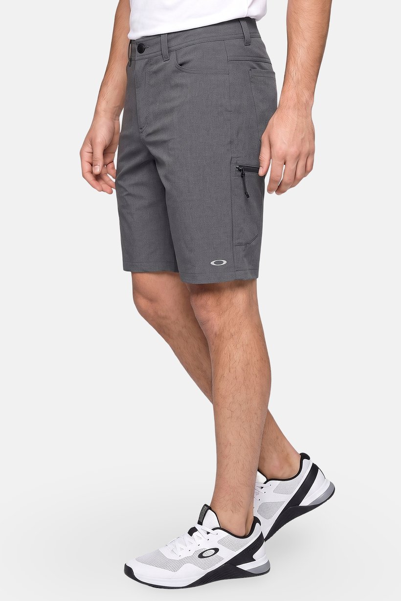 Men Regular Fit Outdoor Shorts, Steel Grey