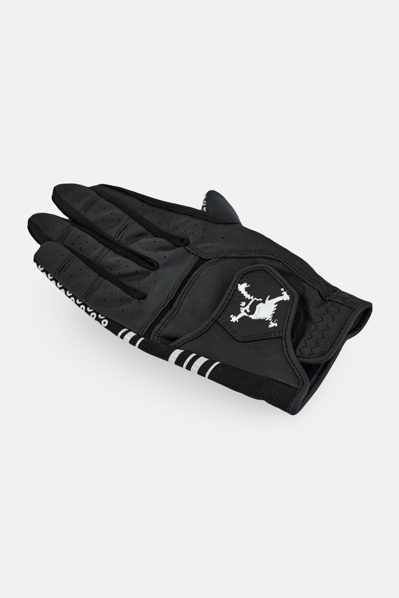 Men 1 Piece Brand Logo Golf Glove, Black