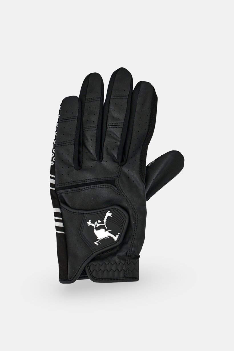 Men 1 Piece Brand Logo Golf Glove, Black