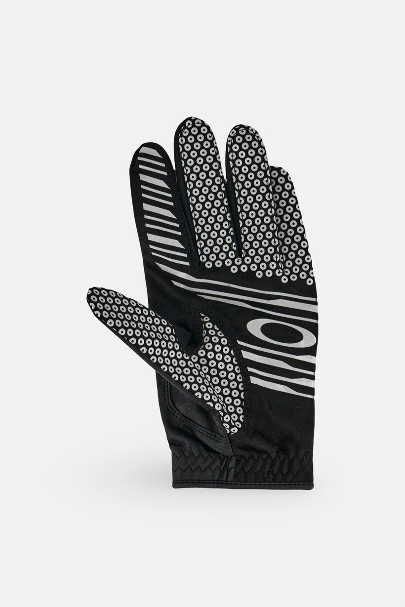 Men 1 Piece Brand Logo Golf Glove, Black
