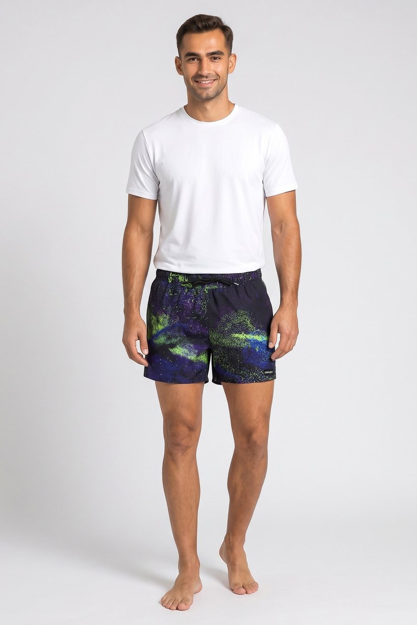 Men Tie Dye Board Shorts, Multicolor