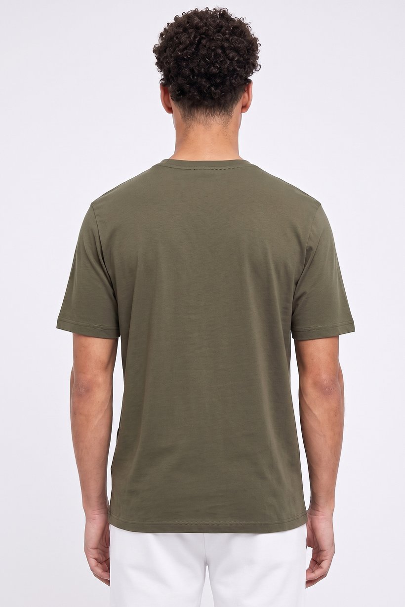 Men Regular Fit Short Sleeve Outdoor T-Shirt, Olive