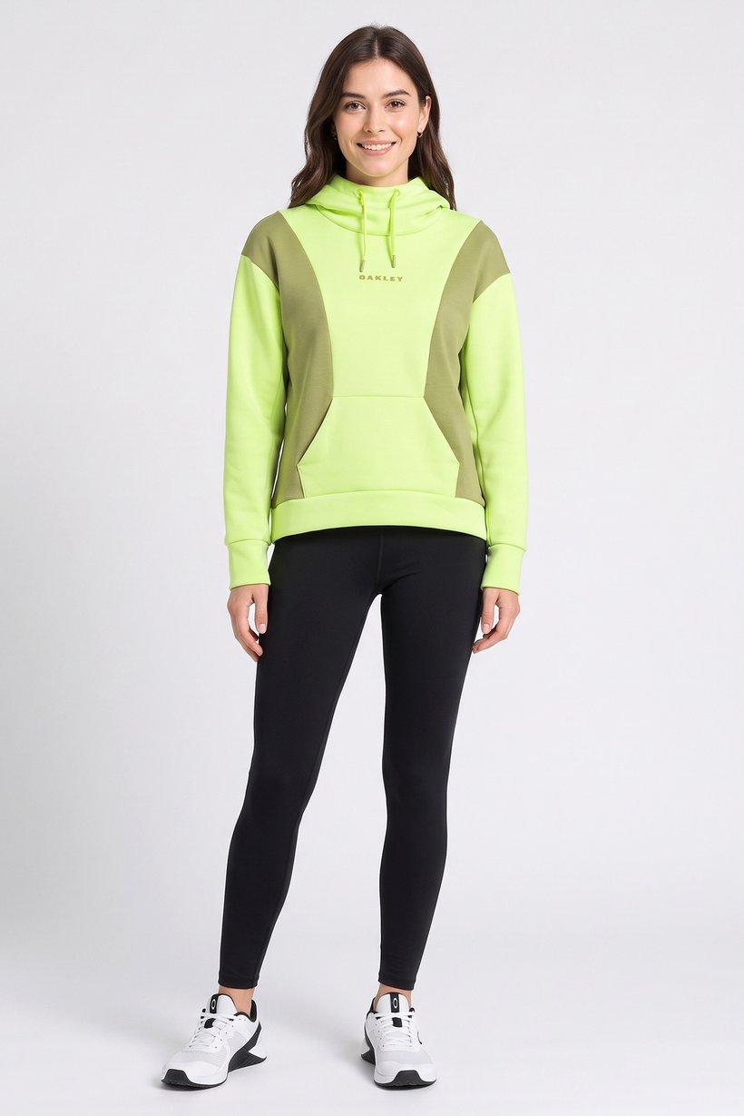 Women Performance Fit Long Sleeve Outdoor Hoodie, Lime Green