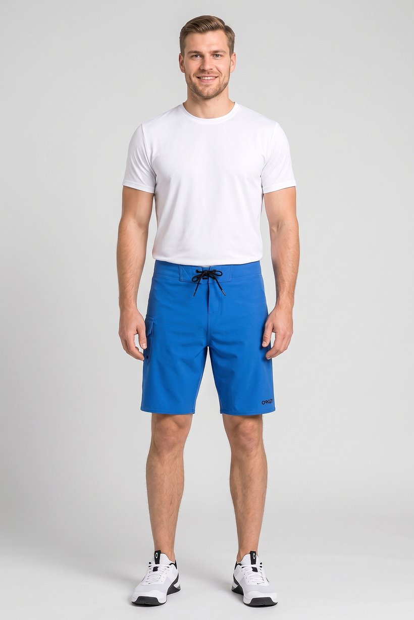 Men Regular Fit Outdoor Shorts, Blue