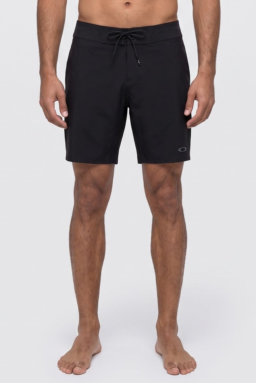 Men 18 Inseam Brand Logo Board Shorts, Black