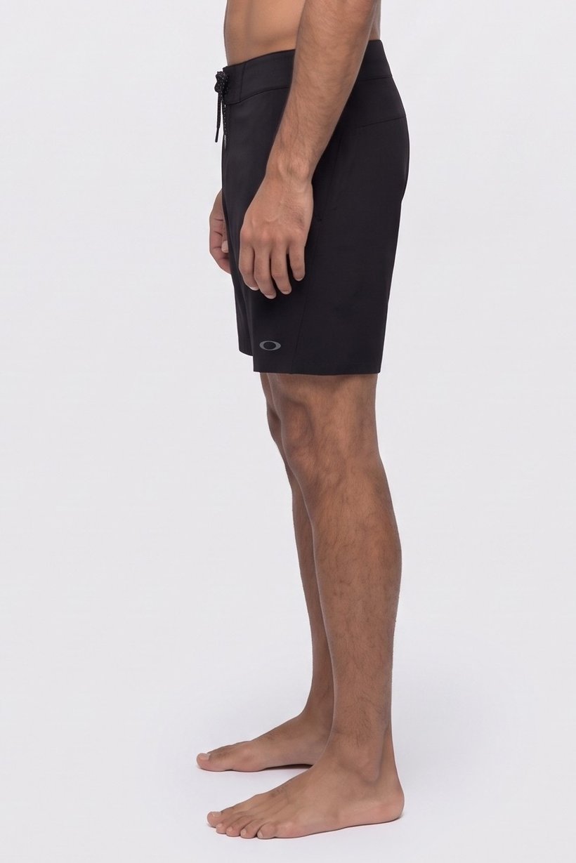 Men 18 Inseam Brand Logo Board Shorts, Black