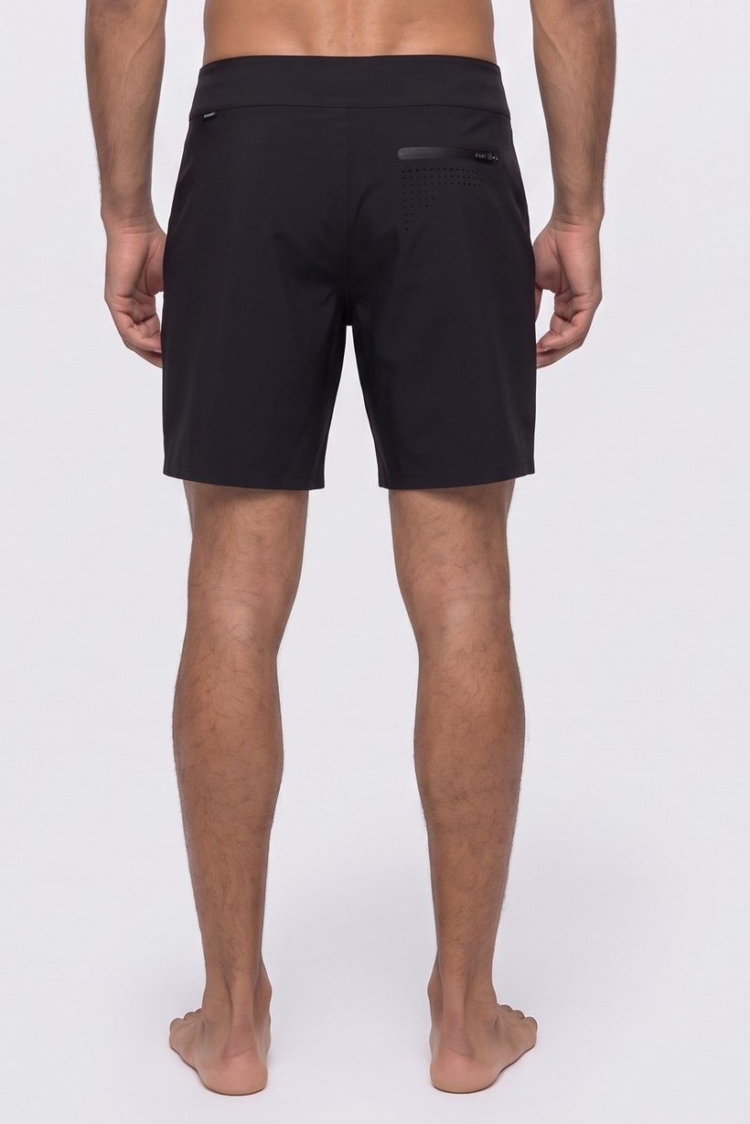 Men 18 Inseam Brand Logo Board Shorts, Black