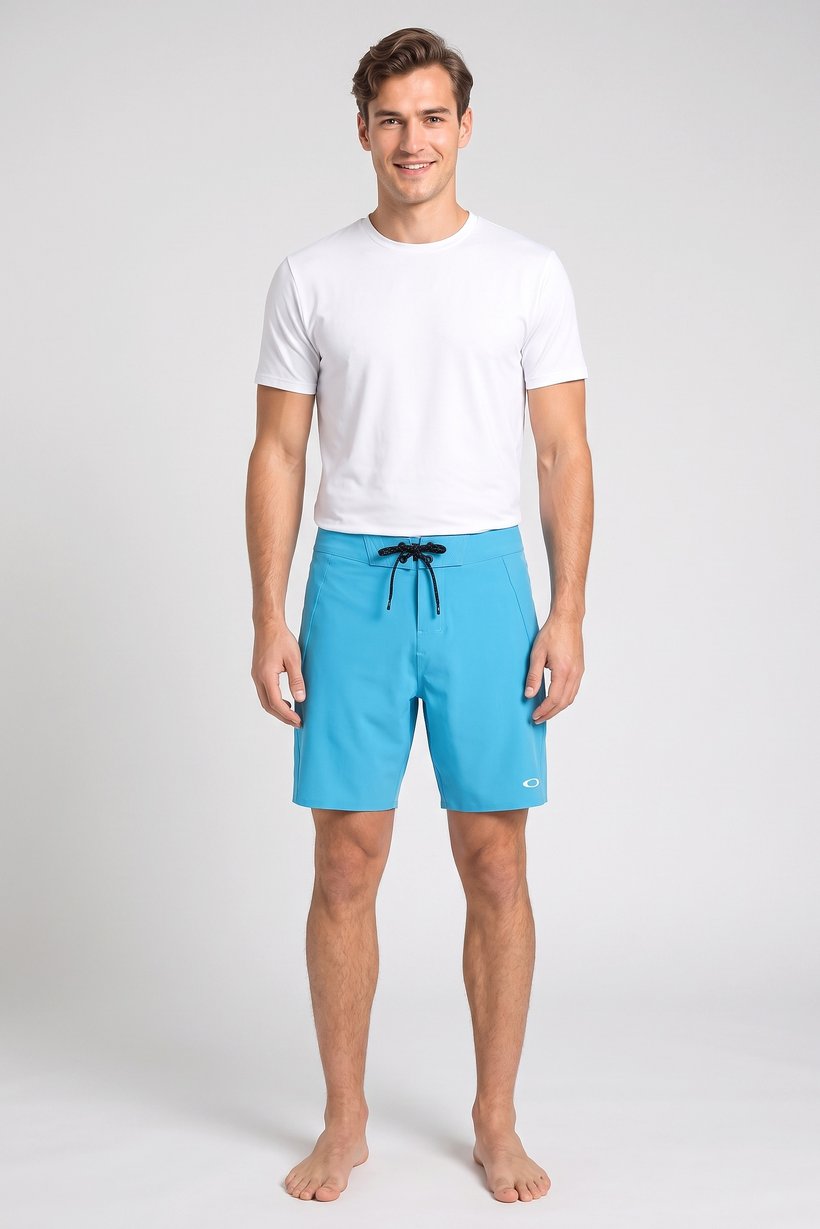 Men Brand Logo Board Shorts, Blue