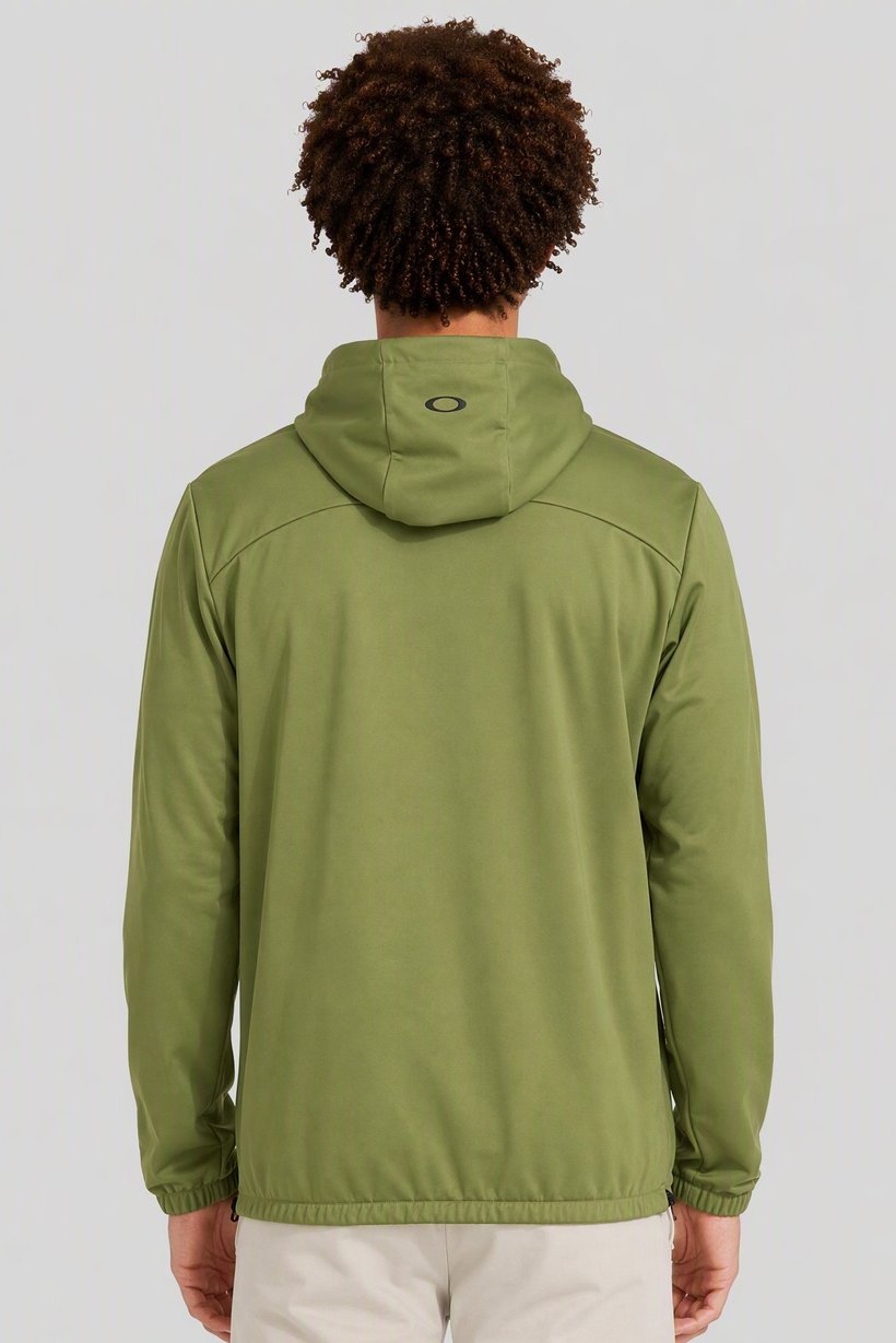 Men Baggy Fit Long Sleeve Outdoor Hoodie, Green