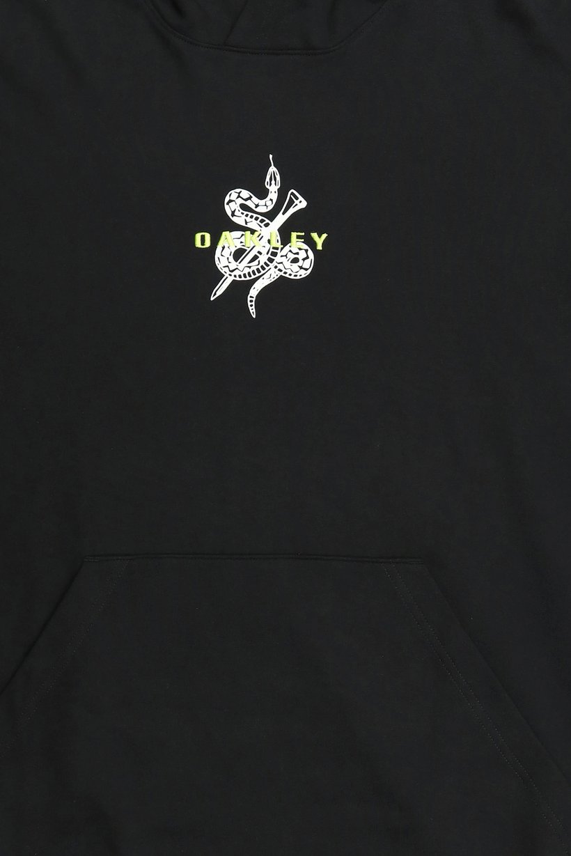 Men Long Sleeve Embroidered Logo Hoodie, Black