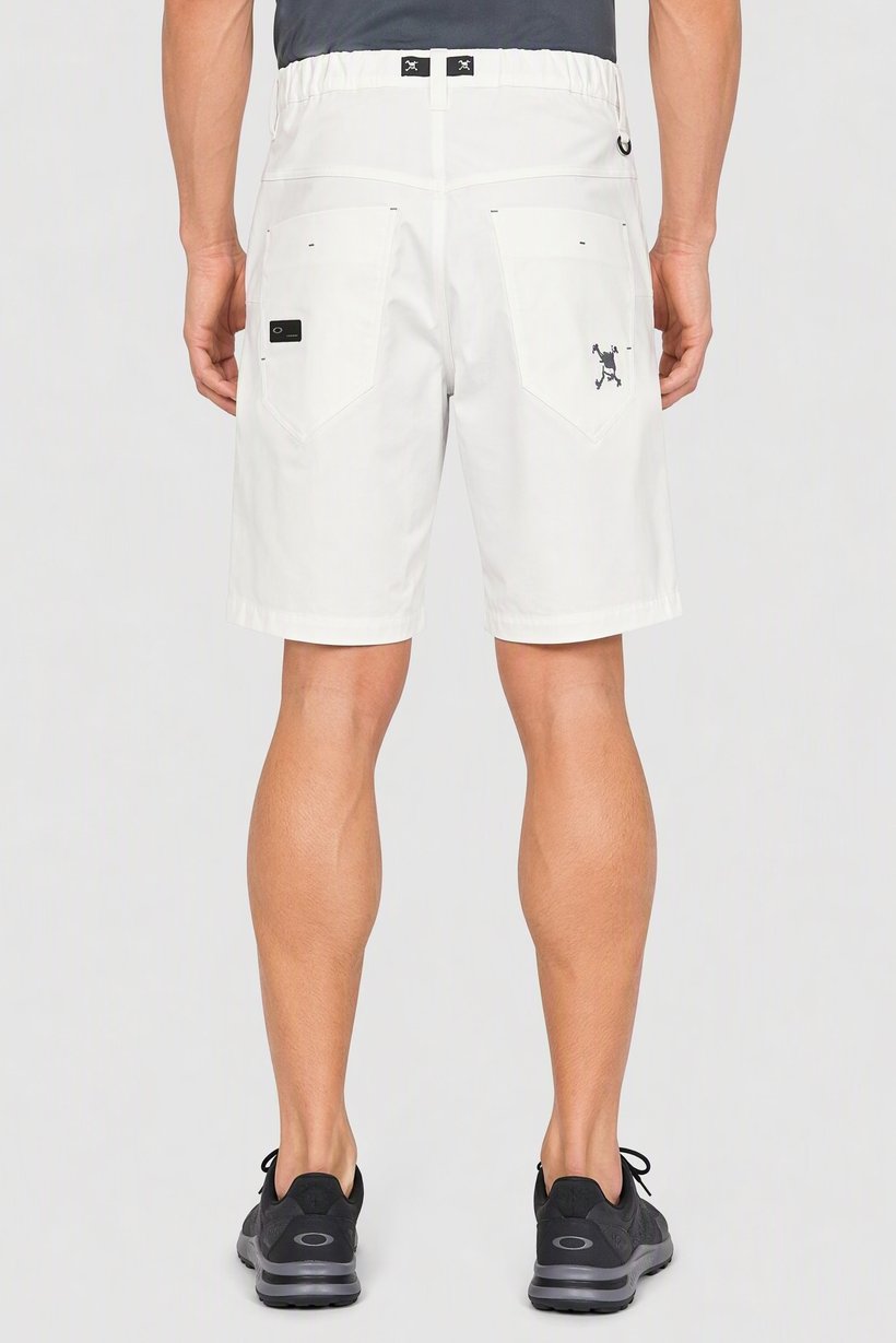 Men Performance Fit Outdoor Shorts, White