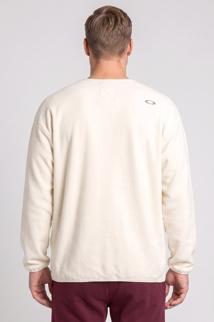 Men Regular Fit Long Sleeve Outdoor Sweatshirt, Off White