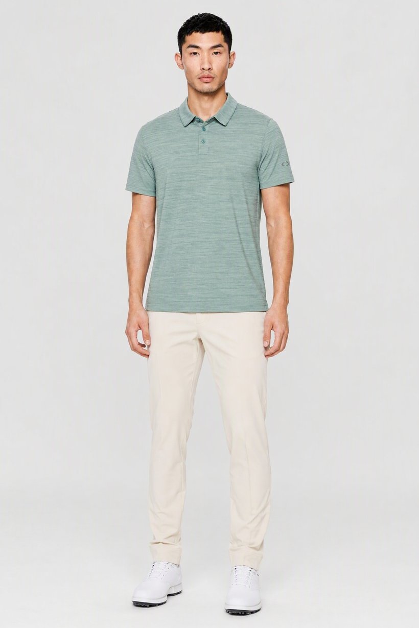 Men Regular Fit Short Sleeve Golf Polo Shirt, Heather Mint