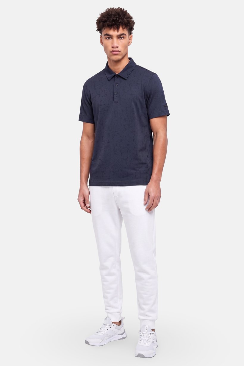 Men Sportswear Fit Short Sleeve Golf Polo Shirt, Navy Blue