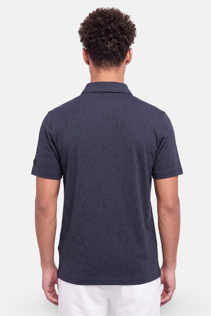 Men Sportswear Fit Short Sleeve Golf Polo Shirt, Navy Blue
