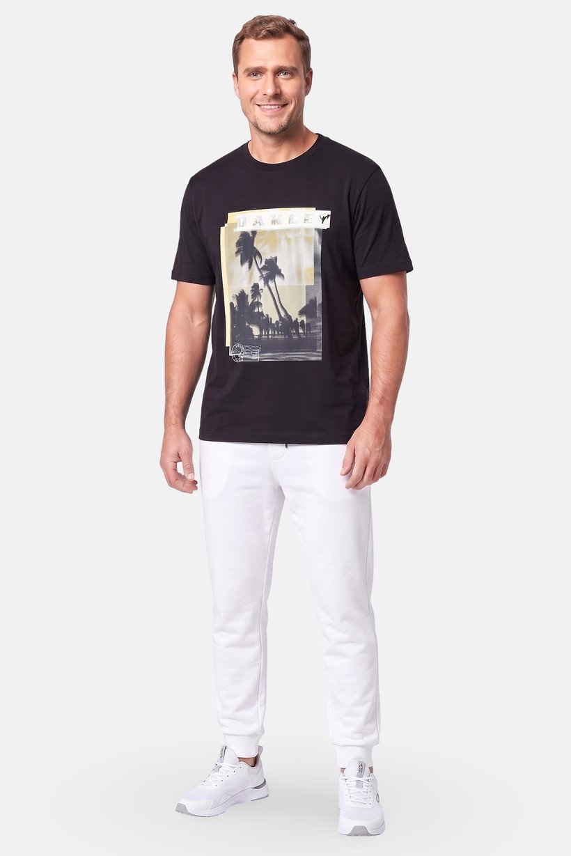 Men Regular Fit Short Sleeve Outdoor T-Shirt, Black