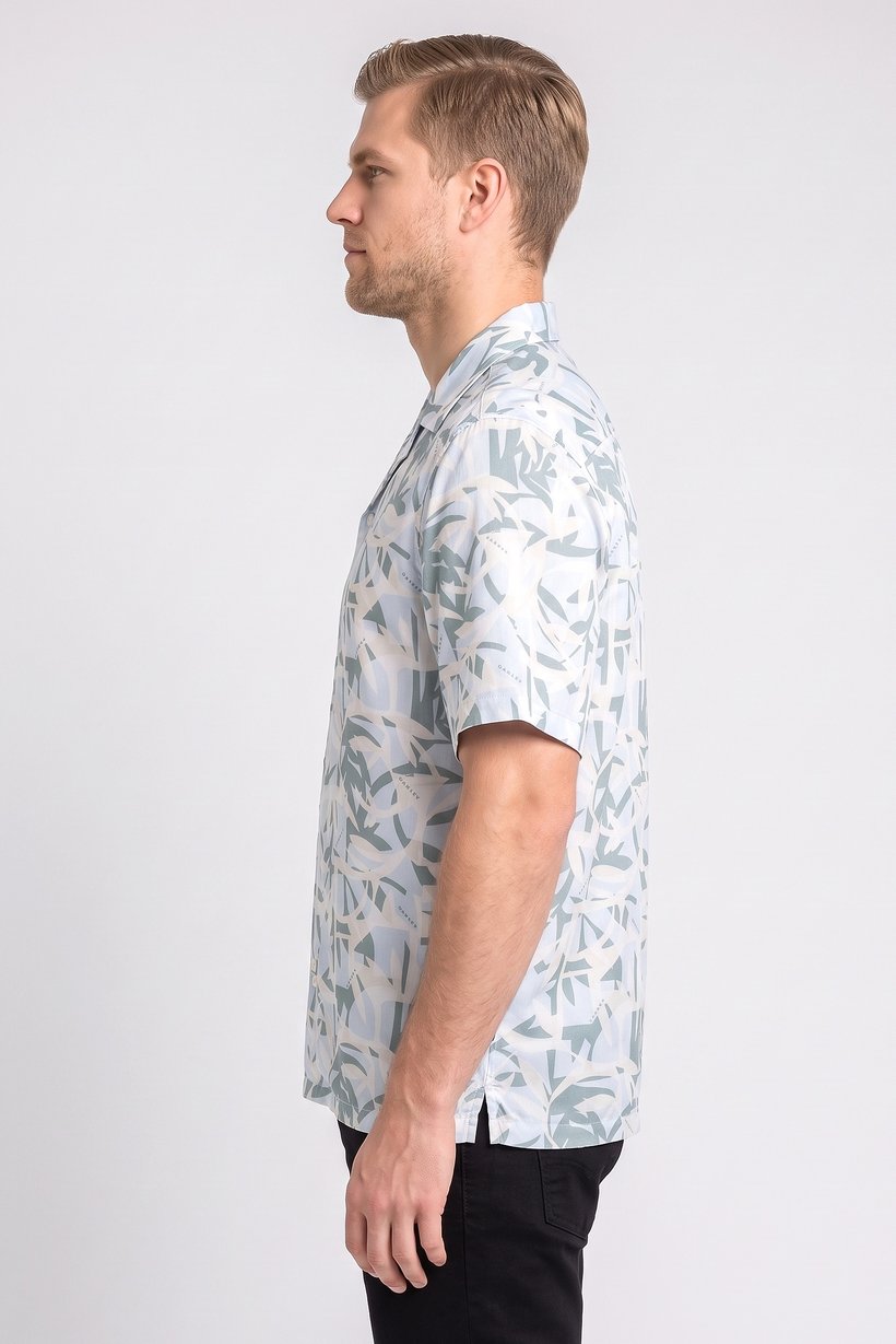 Men Regular Fit Short Sleeve Allover Print Casual Shirt, Multicolor
