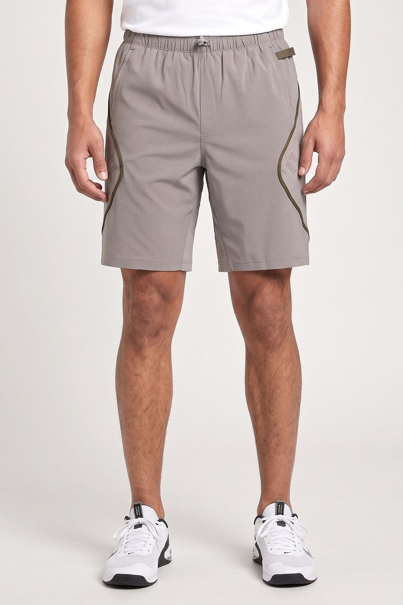 Men Performance Fit Outdoor Shorts, Light Grey