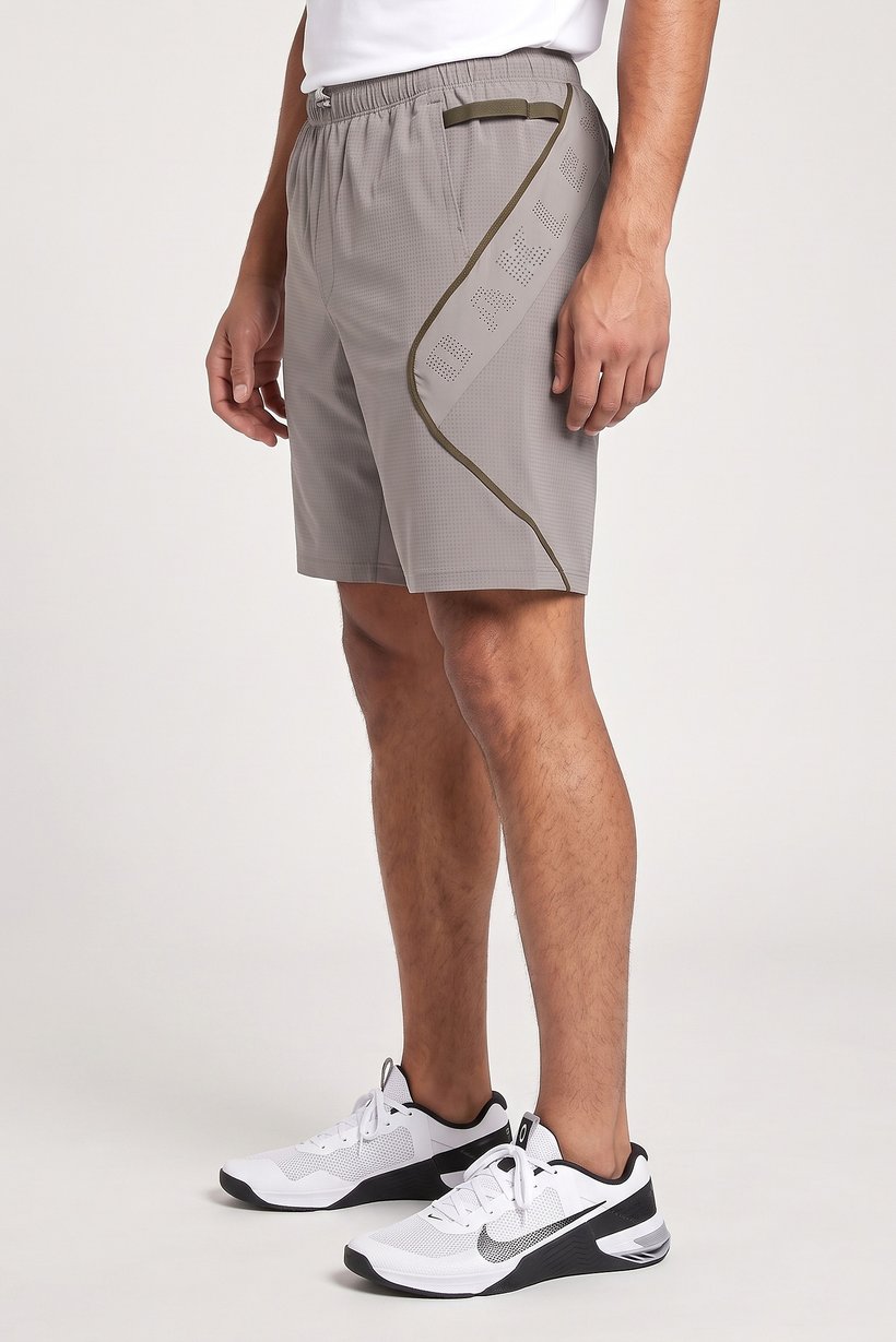 Men Performance Fit Outdoor Shorts, Light Grey