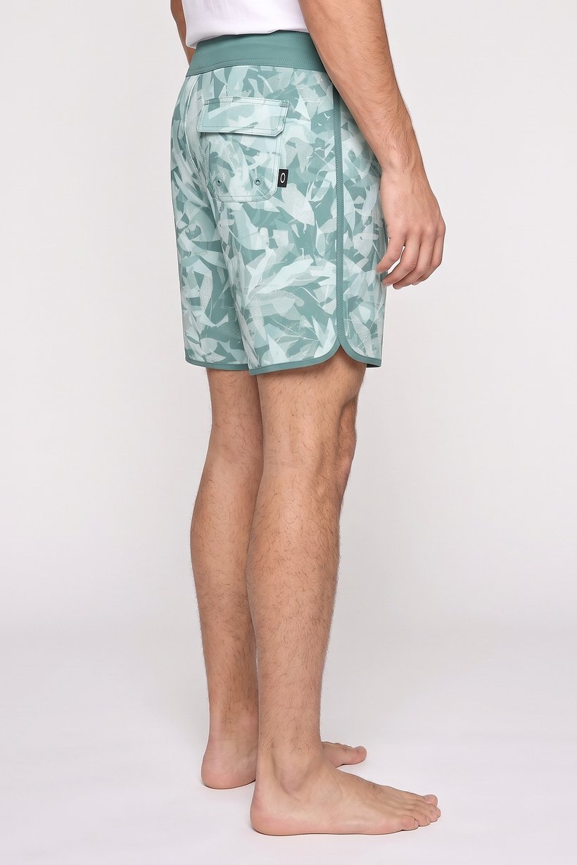 Men Drawstring Allover Print Board Shorts, Multicolor