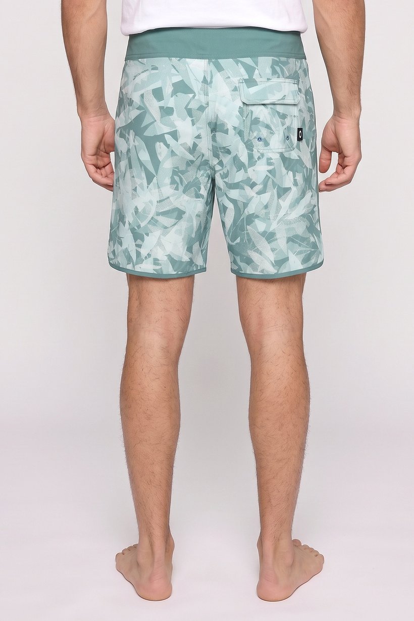 Men Drawstring Allover Print Board Shorts, Multicolor