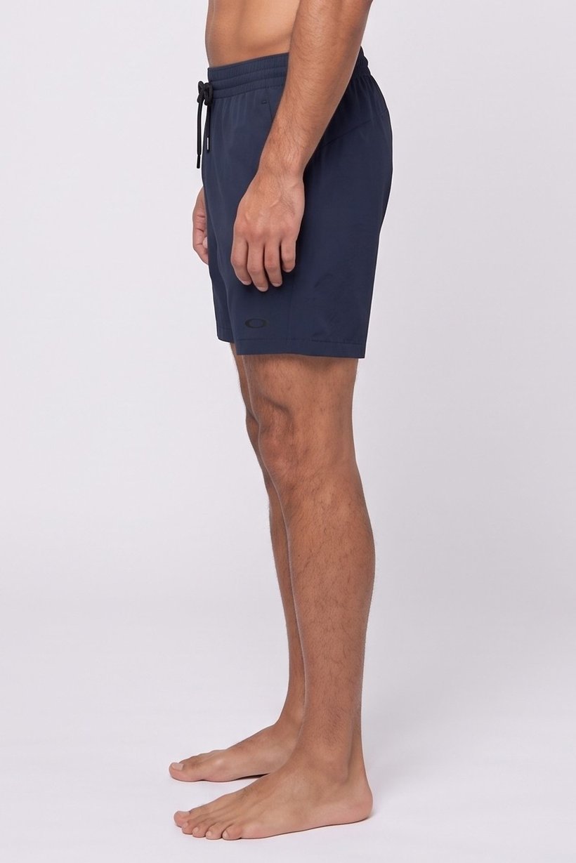 Men Regular Fit Brand Logo Board Shorts, Navy Blue