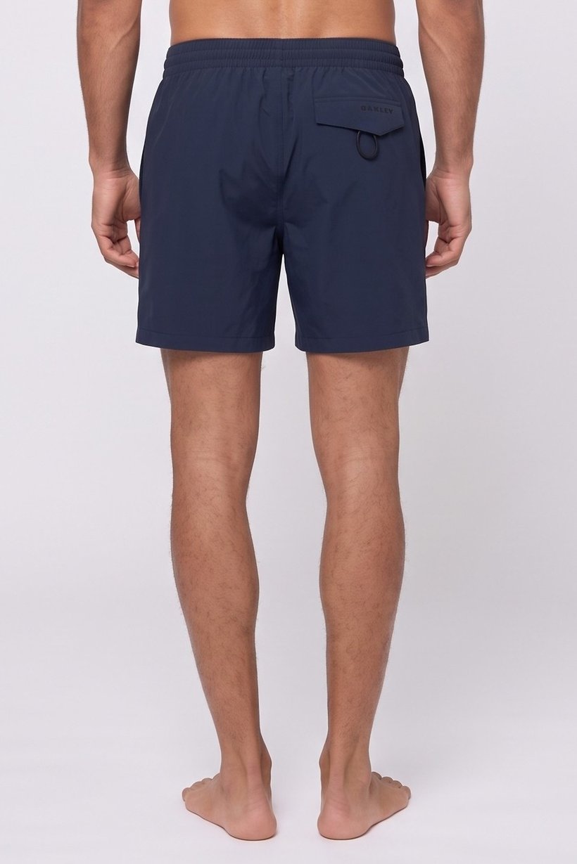 Men Regular Fit Brand Logo Board Shorts, Navy Blue