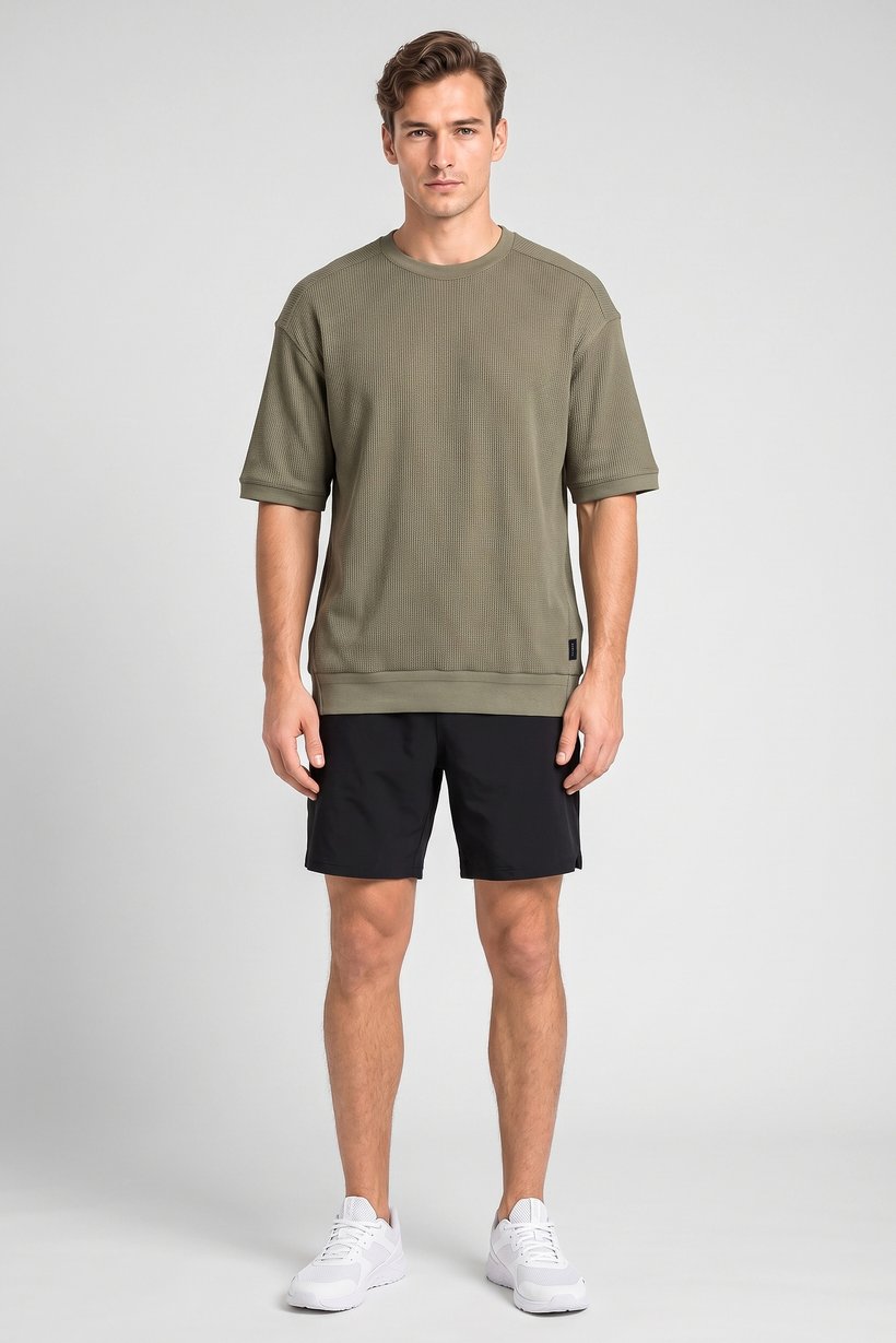 Men Regular Fit Short Sleeve Outdoor T-Shirt, Sage Green