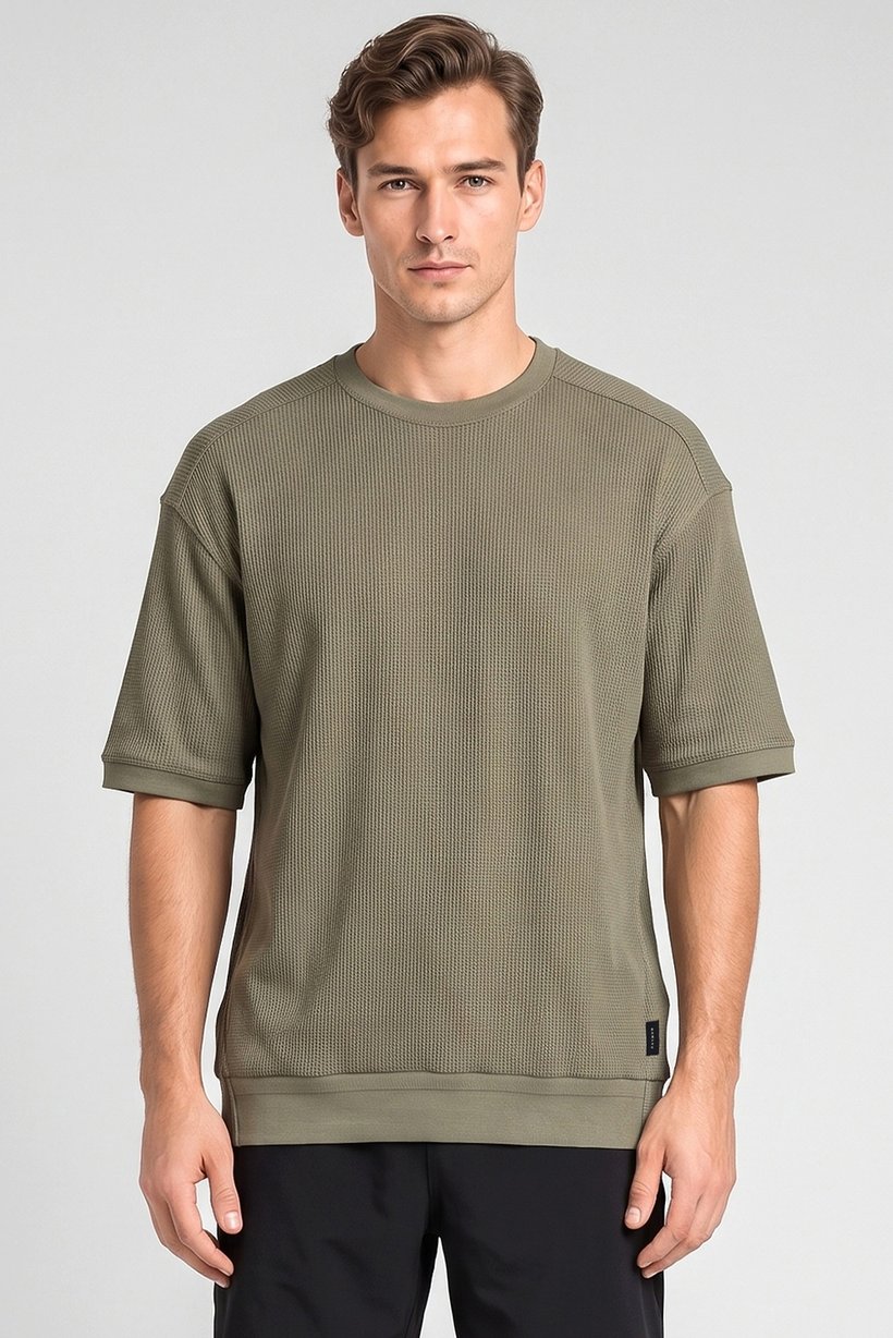 Men Regular Fit Short Sleeve Outdoor T-Shirt, Sage Green