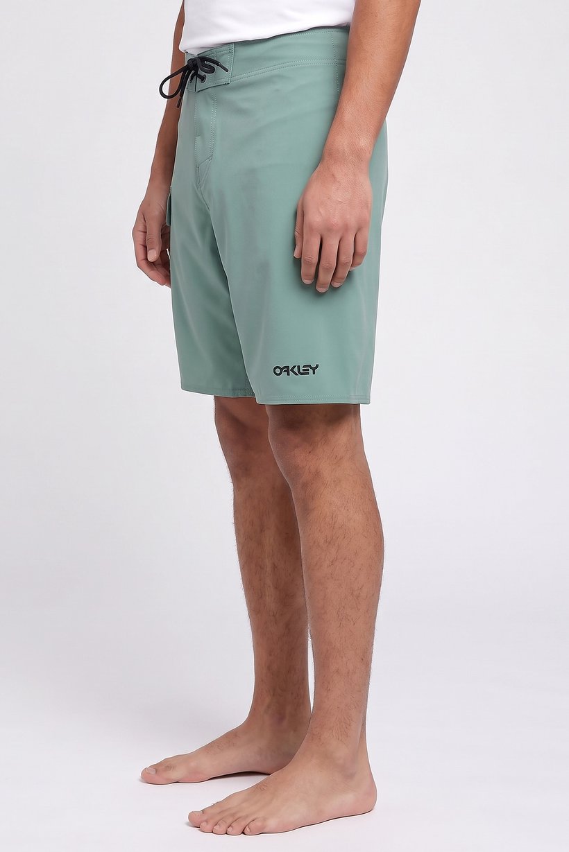 Men Drawstring Brand Logo Board Shorts, Sage