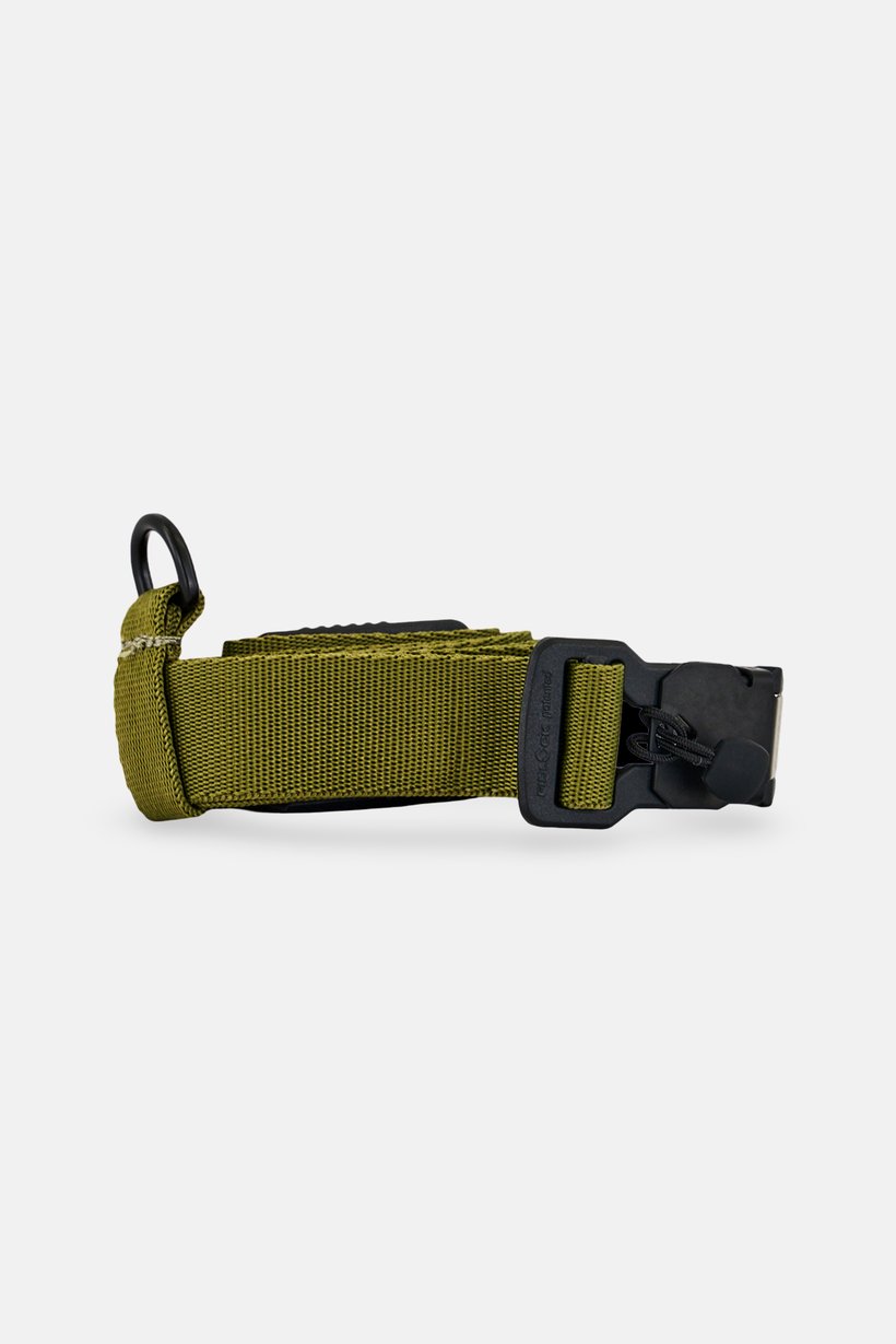 Men Brand Logo Latitude Web Belt, Olive