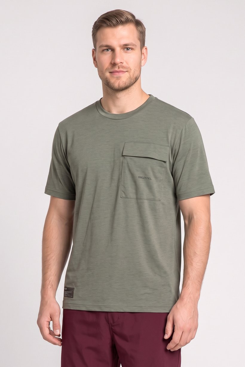 Men Regular Fit Short Sleeve Outdoor T-Shirt, Sage Green