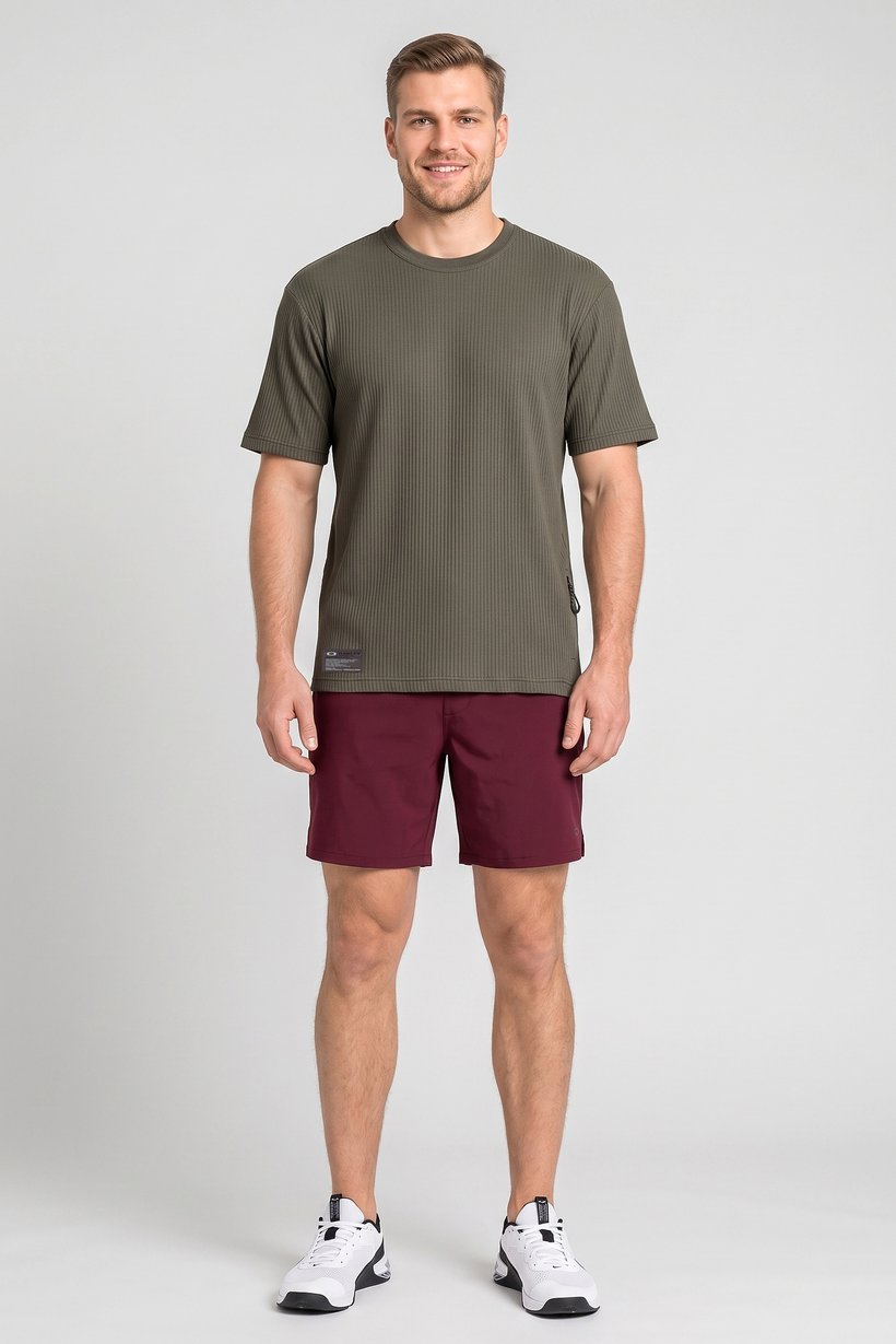 Men Regular Fit Short Sleeve Outdoor T-Shirt, Light Olive