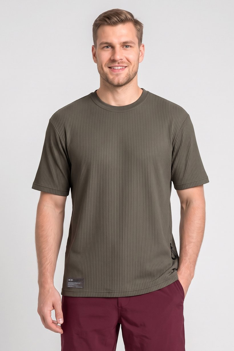 Men Regular Fit Short Sleeve Outdoor T-Shirt, Light Olive
